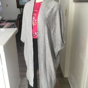 MERONA Cardigan Long  Pullover Open Front Dolman Sleeve Faux Knit Plus Size 2XL